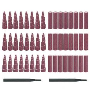 시사루아 50Pcs 2인치 사포 연마 카트리지 롤 콘 실린더 플랩 디스크 2 x 4인치 다이 그라인더 샌딩 비트