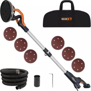 MAXXT 브러시리스 오비탈 드라이월 샌더 550W 강력한 일정 속도 전기 6가지 가변 600-1200RPM 접이식 도구