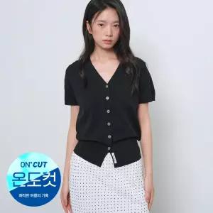 WOMAN 온도컷 쿨 에센셜 하프 가디건 [BLACK] / GF2LKC541