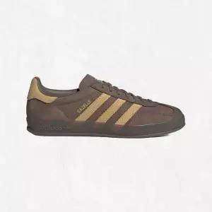 [아디다스] Gazelle Indoor 신발 남성 Originals - Cargo Brown Golden Beige Cloud White JQ8386
