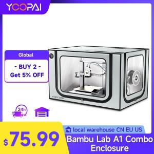 Bambu Lab A1/A1 미니 AMS 라이트 용 YOOPAI 3D 프린터 인클로저 LED 조명 3D 프린터 하우스 커버 일정한