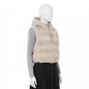칼라거펠트 25FW FAUX밍크 헝가리 구스다운 베스트 패딩 조끼