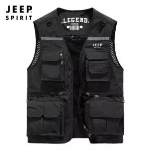 JEEP SPIRIT 지프 남녀공용 멀티 포켓 촬영 등산 낚시 조끼 카고 베스트 JC0561++팔찌