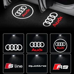 2개세트 레이저 프로젝터 고스트 섀도우 LED 자동차 도어 웰컴 라이트 (아우디 C6 C5 C7 A1 A3 A4 B5 B6 B7