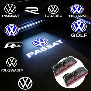 폭스바겐 VW 파사트 CC 라만도 투란 투아렉 골프 티구안 장식 배지 자동차 HD 프로젝터 램프 도어 웰컴 라
