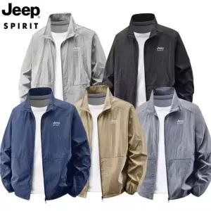  JEEP SPIRIT 남성 여름 바람막이 자켓 초경량 방풍 아우터 얇은 집업 점퍼+팔찌