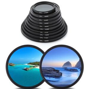 캐논 니콘 DSLR 카메라용 핫 편광 CPL 서클 필터 편광 필터 렌즈 액세서리 37mm 49mm 52mm 55mm 58mm 62mm