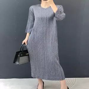 [플라라]플라라 (88까지)플리츠데님프린팅7부원피스