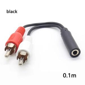 3.5mm RCA 암 잭 스테레오 1/2/5개 오디오 Aux 소켓 커넥터 헤드폰 음악 와이어 Y 케이블 플매트 카펫 러그