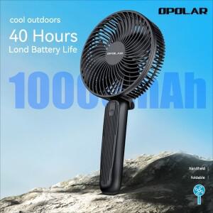 OPOLAR 6 인치 10,000mAh 휴대용 Rechageable 미니 팬 접이식 핸들 홈 룸 야외 여행을위한 침묵 강한 바람