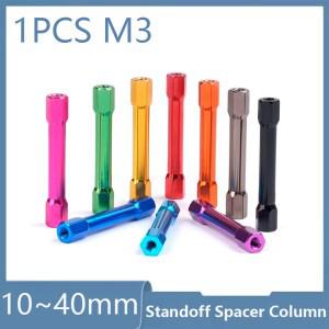 1pcs M3 다채로운 육각 알루미늄 스탠드오프 스페이서 컬럼 FPV 쿼드콥터 드론 패스너 3x15202530353740455