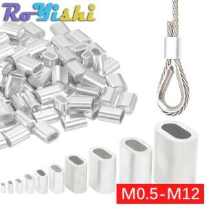 타원형 와이어 로프 압착 슬리브 M0.5 ~ M12 코드 잠금 알루미늄 페룰 스토퍼 하드웨어 액세서리