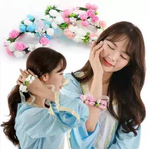 TBZ 고급웨딩 촬영소품 리본 팔찌장식 커플아이템 커플템