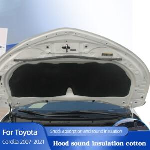 Toyota Corolla Sedan 2007 2013 자동차 열 방음 코튼 프론트 후드 엔진 방화벽 매트 패드 커버