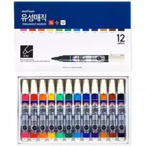 [문구/오피스] 문화 세트 12색 유성매직