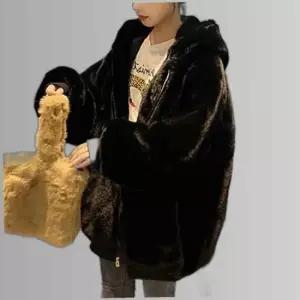 여자 털코트 페이크퍼 아우터 숏 집업 트렌치 후드