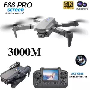 E88PRO 드론 8K 5G HD 듀얼 카메라 항공 촬영 원격 제어 화면 디스플레이 항공기 쿼드콥터