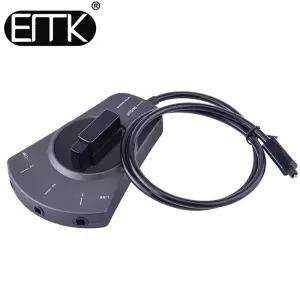 EMK 3 방향 디지털 Toslink 스위치 SPDIF 광 오디오 케이블 스위처 선택기 DVD CD 플레이어 용 허브 박스