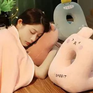 동물캐릭터쿠션 낮잠 푹신한 베개 쿠션 점심 학생 동물 책상용