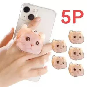고양이 얼굴 그립 받침대 휴대폰 폰거치대 핸드폰 거치대 5P