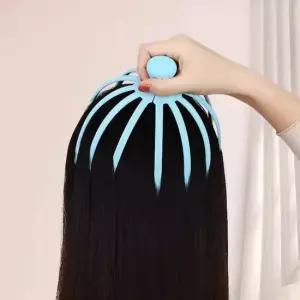 친절한탄씨 360도 롤러 두피 마사지기 문어발형 머리 안마기구 머리지압롤러 두피마사지기