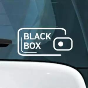 자동차 BLACK BOX 블박경고 스티커 차꾸미기 블랙박스용 새차선물 경차 셀프튜닝
