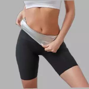 여성 땀복코팅 운동 유산소 5부 레깅스 팬츠