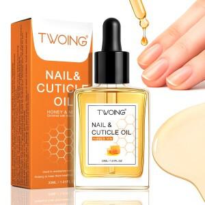 투잉 허니 밀크 큐티클 오일 - 30ml 드로퍼 네일 & 보습제 (건조하고 얇은 손톱용) 영양