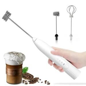 2in 1 USB 충전식 전기 계란 비터 커피 믹서 더블 헤드 우유 Frothers 베이킹 교반기 주방 가제트