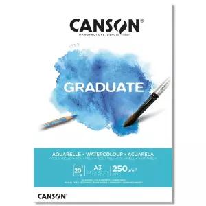 캔손 graduate 수채화패드 250g A3 20매스케치북 미술 크로키 드로잉 준비물 그림 수채용