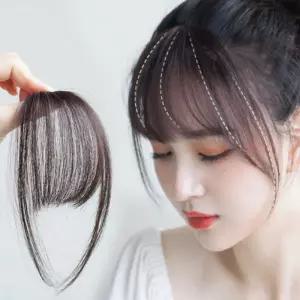 자연스러운 옆머리 얼굴소멸가발 헤어라인 교정 앞머리 똑딱이 보정 스타일링 시스루 사이드뱅 가발