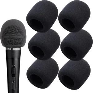 6 PCS 휴대용 마이크 윈드스크린 - 스튜디오 블루투스 및 무선 팝 필터 노래하는 커버 by YO SHARES