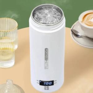 450ML 전기 주전자 휴대용 차 커피 여행용 물 끓이기 보온컵 방열 물병 영어 메뉴
