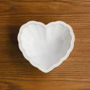 하트볼 도자기그릇 우동기 14cm 세라믹볼 공기대접 국그릇 면기