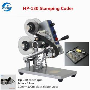 HP-130 핫 리본 스탬핑 기계 생산 날짜 번호 보관 수명 알루미늄 플라스틱 식품 포장개그 코딩 프린터