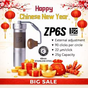 1Zpresso  ZP6S 수퍼 새 핸들 휴대용 커피 그라인더 분쇄기 수동