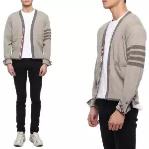 [롯데백화점]톰브라운 23FW 남성 사선 스트라이프 캐시미어 가디건 MKC001G 00011 265 23F