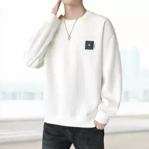흰색 맨투맨 코듀로이 라운드티 긴팔티셔츠 오버핏 박스티 여성 남성