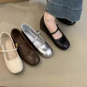 알마센 빈티지 여친 펌프스 메리제인슈즈 실버 슈즈 스트랩힐 프렌치 속굽 ADOR5