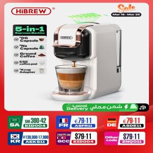 HiBREW 멀티 캡슐 커피 머신 핫/콜드 DG 카푸치노 Nes 소형 ESE 포드 그라운드 카페테리아 5 인 1 20Bar H2