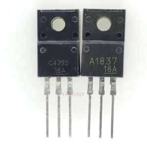 A1837 C4793 TO-220F 오디오 전력 증폭기 페어링 트랜지스터 1A 230V (한 쌍)