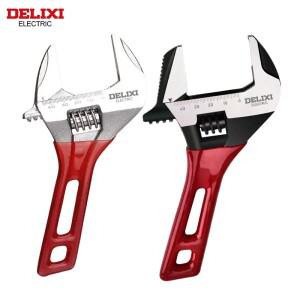 DELIXI 전기 숏 핸들 렌치 큰 오프닝 래칫 휠 조절 가능 욕실 배관 시설 유지 보수