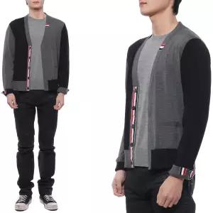 [롯데백화점]톰브라운 23FW 남성 펀믹스 울 브이넥 가디건 MKC489F Y1014 415 23F