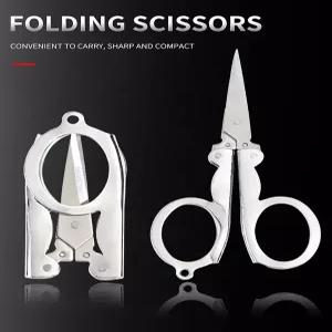 1/3pcs 스테인레스 스틸 접는 손톱 가위 휴대용 여행 물고기 라인 코 머리 가위TailoringScissors