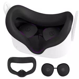 렌즈 커버가 포함된 Oculus Quest 2용 페이스 패드 보호 장치 Meta 2 VR 액세서리용 세척 가능한 실리콘