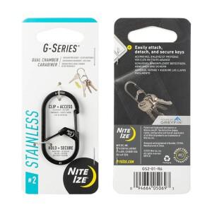 Nite Ize GS2 배낭 후크 G 타입 키 체인 물병 야외 퀵 버클 로프