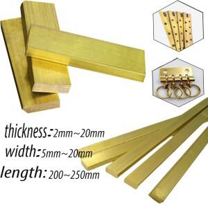 황동 스트립 사각 플레이트  DIY 리벳 재료  건축 순수 구리 금속 시트 두께 2mm-20mm  1 개