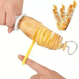 6Pcs 스테인레스 스틸 Spiralizer 세트 다기능 야채 커터 나선형 감자 당근 주방 도구를 만들기에 적합