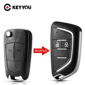 KEYYOU 1PCS Vauxhall Opel Zafira B Astra H Corsa D Vectra C Signum 케이스 자동차 키 2 버튼 용 수정