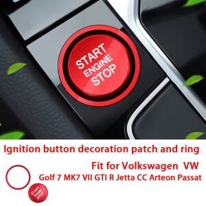 호환상품 폭스바겐 골프7 파사트 MK7 VII GTI R B8 제타 CC 아르테온 투아렉 티록용 자동차 엔진 시동 버튼